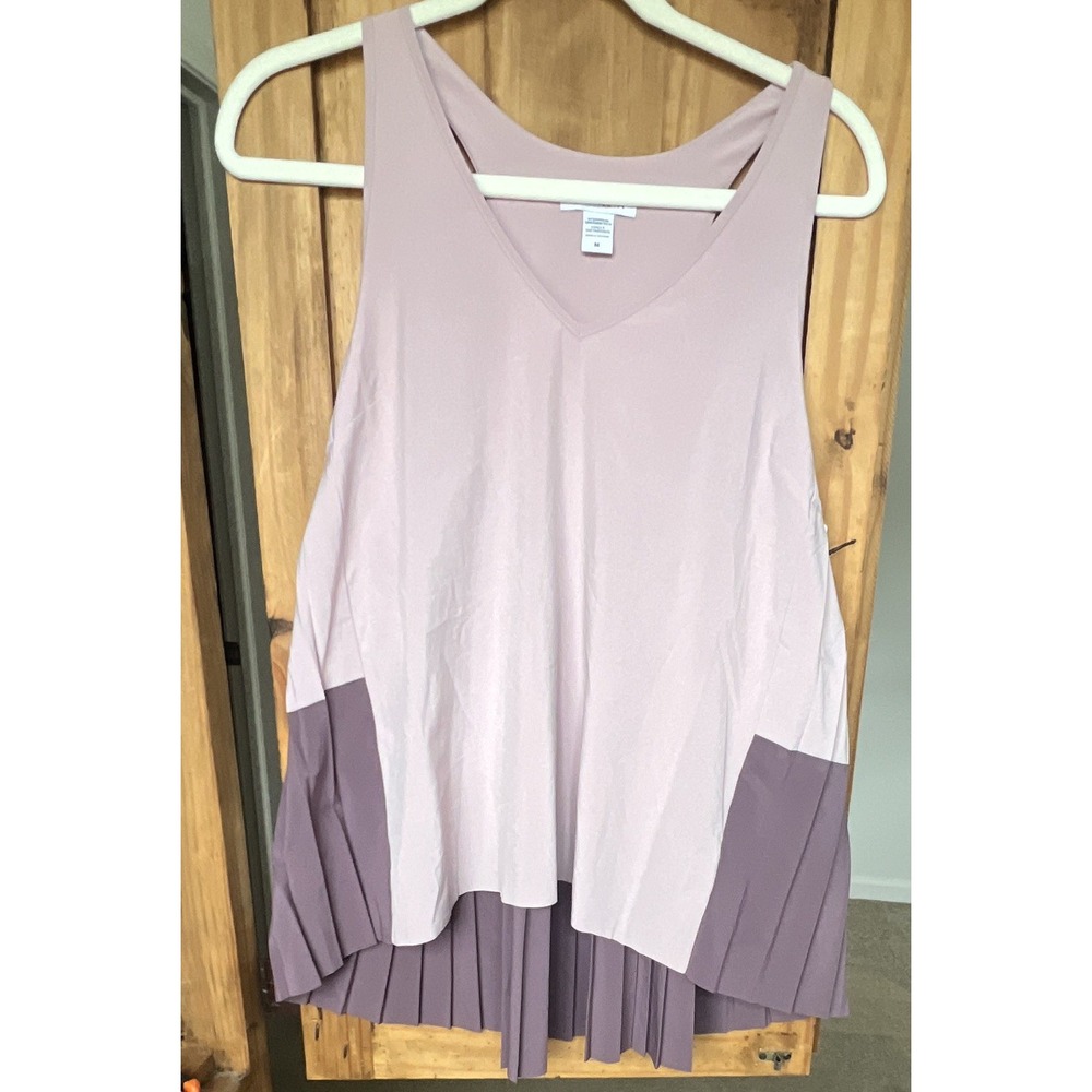 Athleta Women's Swing Forward Pleated Breathable Tank Purple, Medium NWT